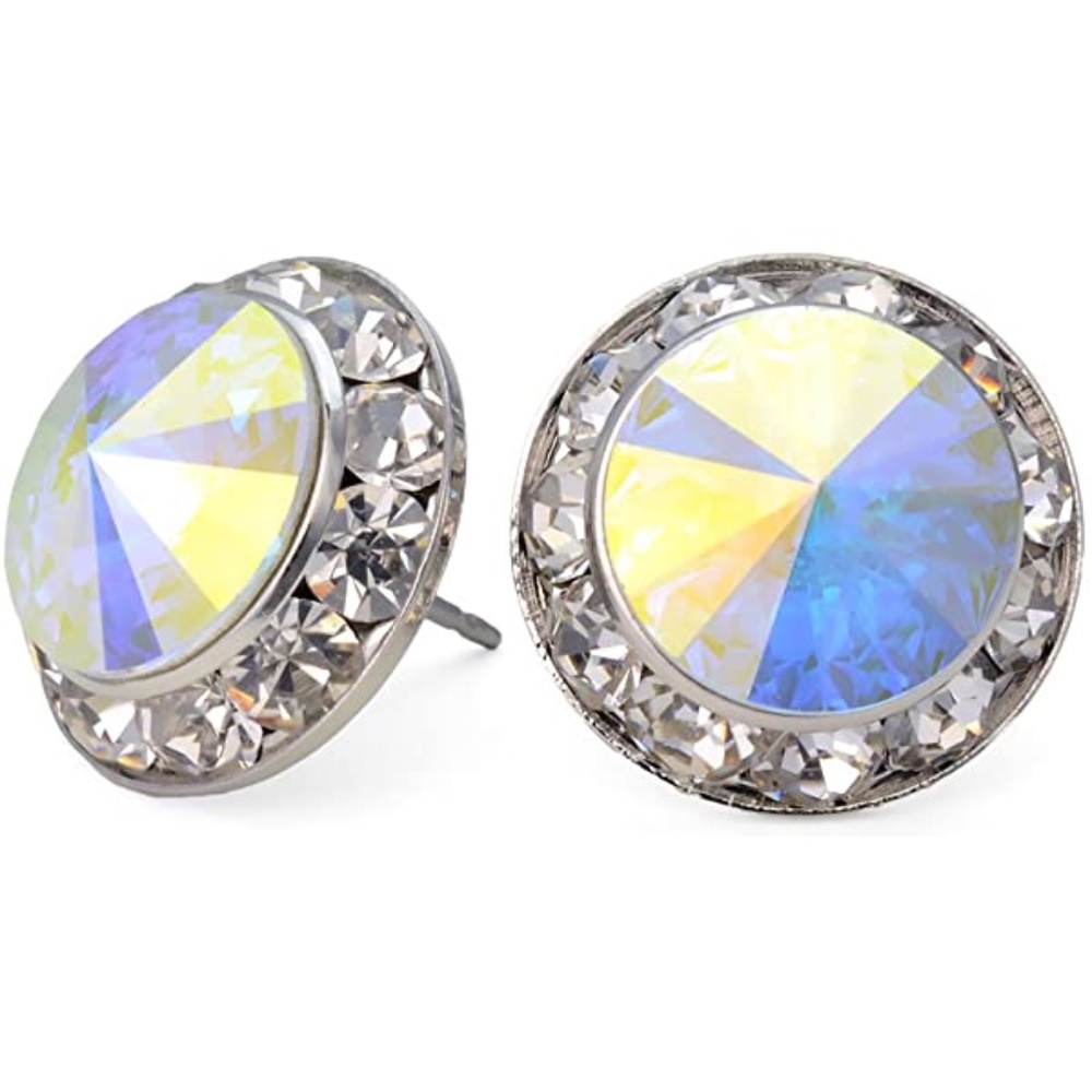 Star Light Crystal Multicolor Round Earrings
